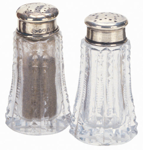 Silver salt and peppers pots