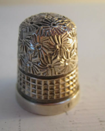 Antique silver thimble