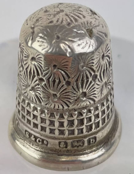 Antique silver thimble