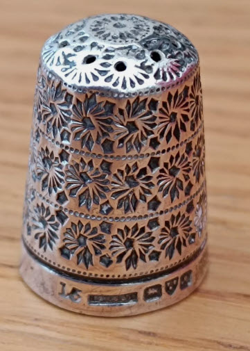 Antique silver thimble